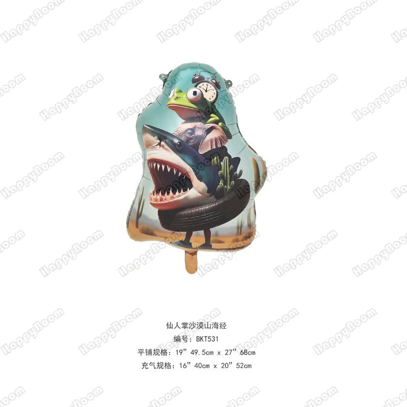 Italian Brainrot Animals Theme Kids Birthday Party Supplies Tung Tung Tung Sahur Balloon Funny Meme Anime Home Decorat Gift 2025