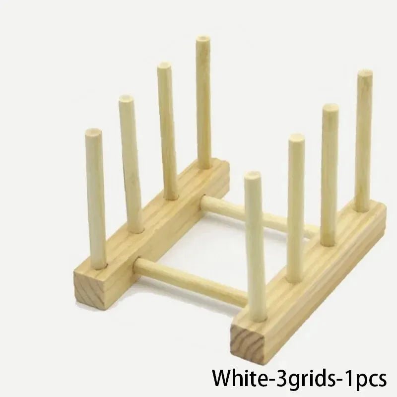 Multifunction Wooden Stand Rack Kitchen Dish Lid Drain Holder Organizer  Kitchen Sundries Rack Cups Shelf Table Book Display