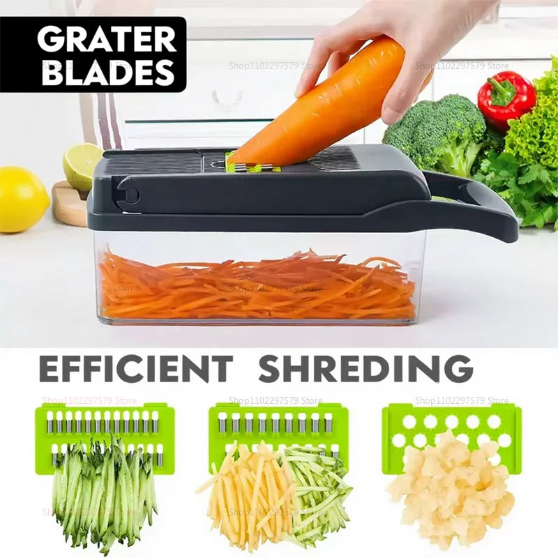 Multifunctional Vegetable Potato Slicer Grater Julienne Cutter Kitchen Gadgets Handheld Fruit Vegetable Chopper for Home Cooking