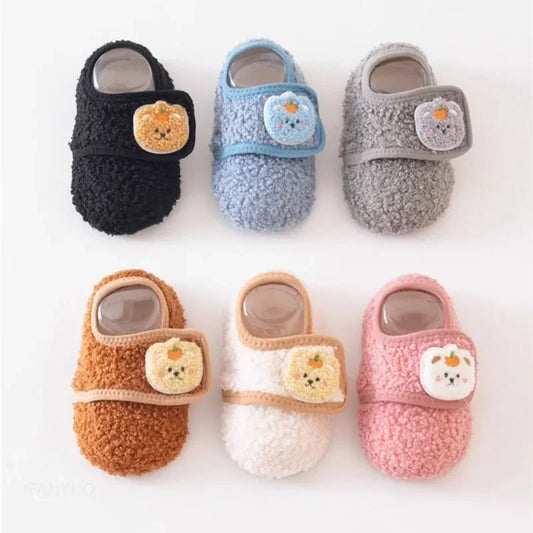 0-5Y Baby Non Slip Floor Socks Soft Sole Anti Skid Walking Socks Fleece Lined Toddler Socks Winter Indoor Shoes Infants Kids‌