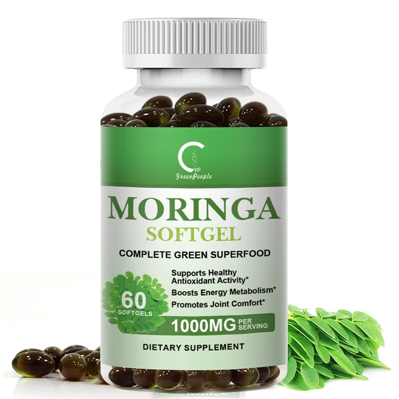 BEWORTHS Original Moringa Capsulas Immune System Energy & Metabolism Natural anti-inflammatory Detox Antioxidant Fat Burner Slim