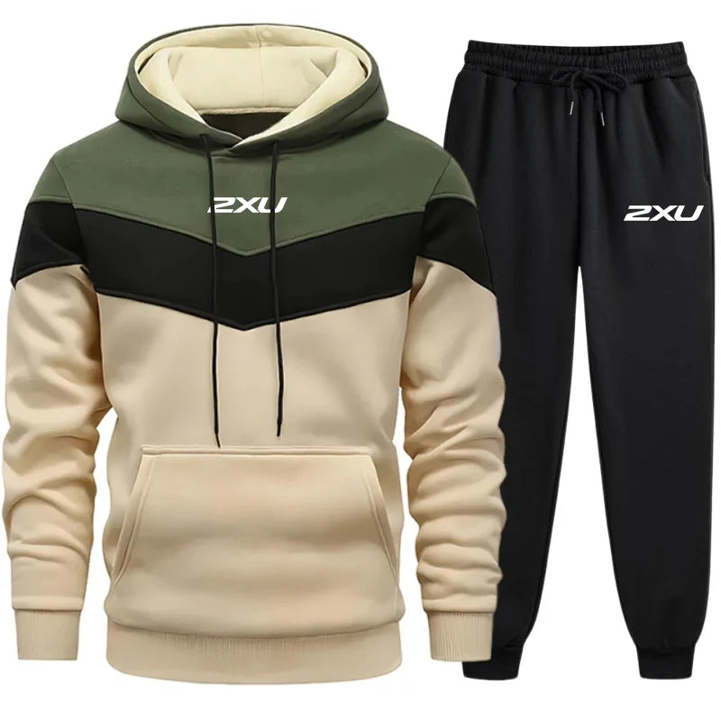 2025 New Men's Casual Sportswear, Hooded Sweatshirts, Sweatpants, Urban Fashion Sportswear Sets, Men's Outdoor Clothing