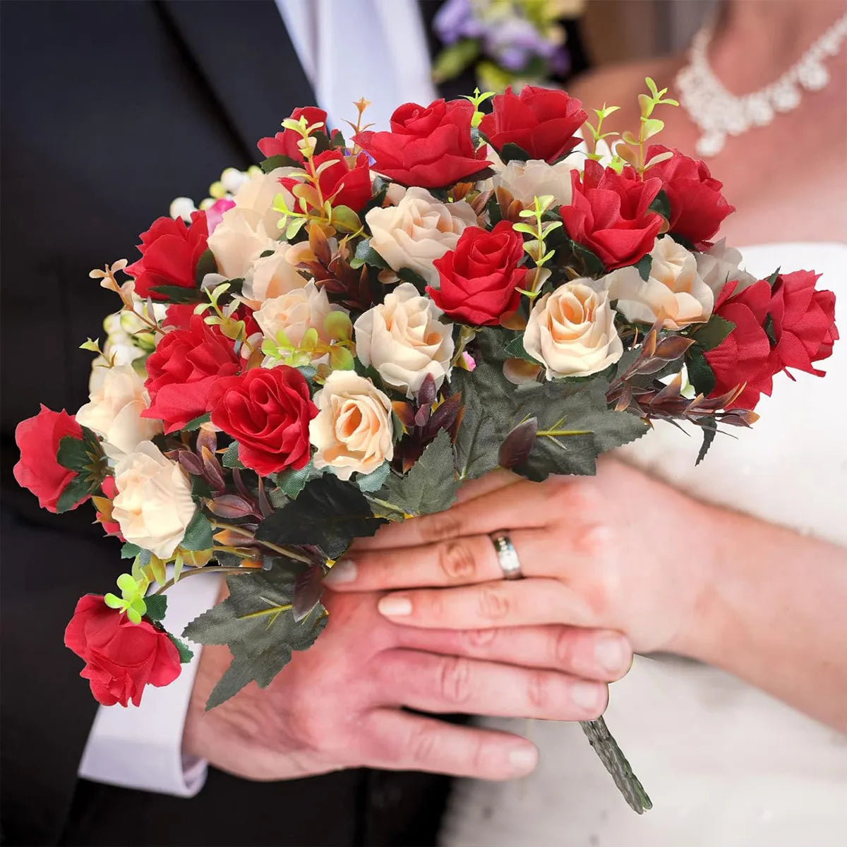 Silk rose Artificial Flowers Wedding Home Garden Decoration bride Bouquet Diy gift Scrapbooking Wreaths wall Photography prop