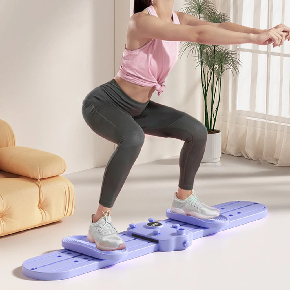 Fitness Ski Machine With Handle& Pull Rope Foldable Simulated Ski Trainer Pelvic Floor Muscle Strengthener For Full Body Workout