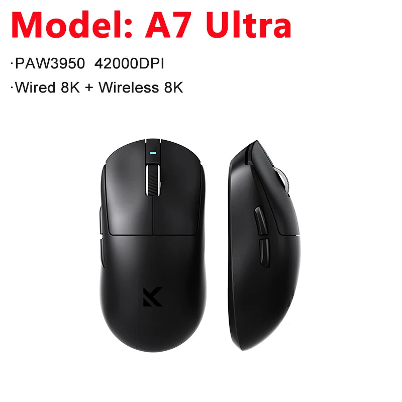 MCHOSE A7 / A7 Pro / A7 Ultra Gaming Mouse Three Mode Bluetooth Wireless E-sports Lightweight Mice PAW3395 / PAW3950 8K For PC