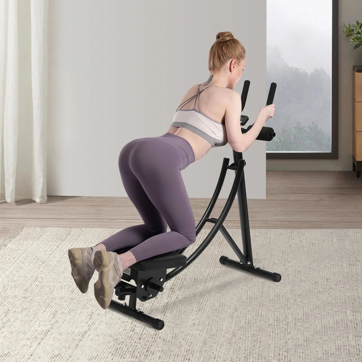 Abdominal Crunch Core Abdominal Workout Exercise Ab Trainer Machine Coaster Abdominal Core Fitness for Home&Gym