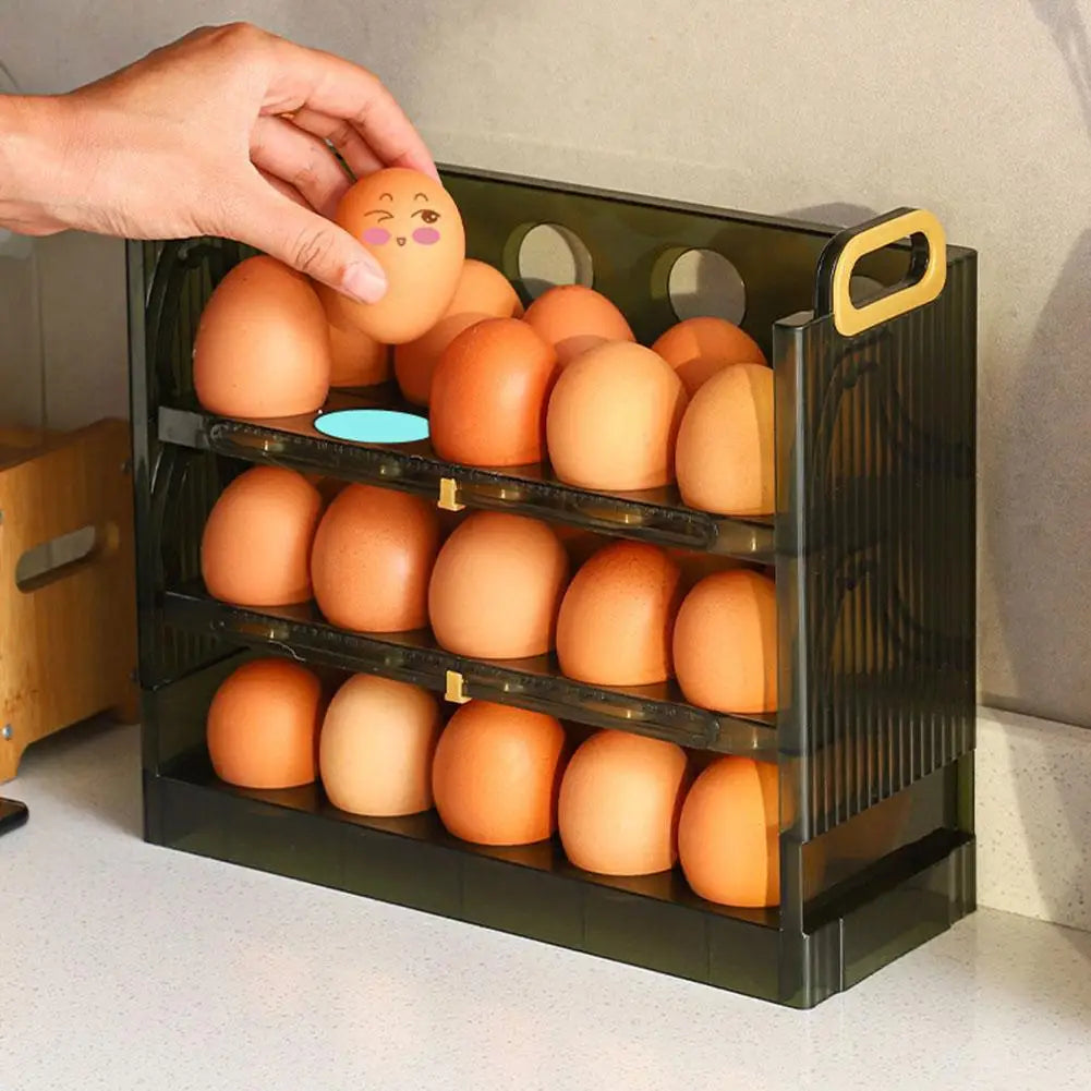 Refrigerator Egg Storage Box Double Layer Egg Rack Holder Egg Basket Container Organizer Large Capacity Kitchen Container