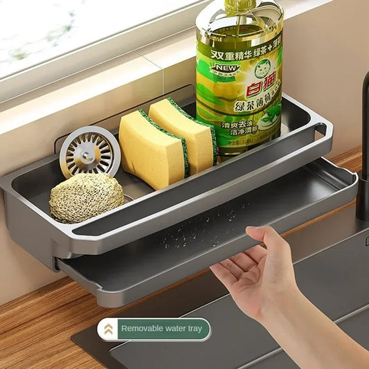 Drain Rack Kitchen Sink Organizer Self-draining Shelf Sponge Holder Dishcloth Faucet Storage Soap Drainer Kitchen Accessories