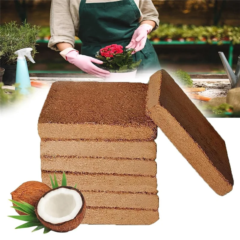 A11E-Organic Coconut Fiber For Plants, Organic Coconut Bricks, Natural Organic Compressed Coconut