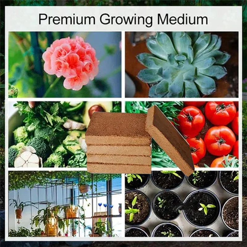 A11E-Organic Coconut Fiber For Plants, Organic Coconut Bricks, Natural Organic Compressed Coconut