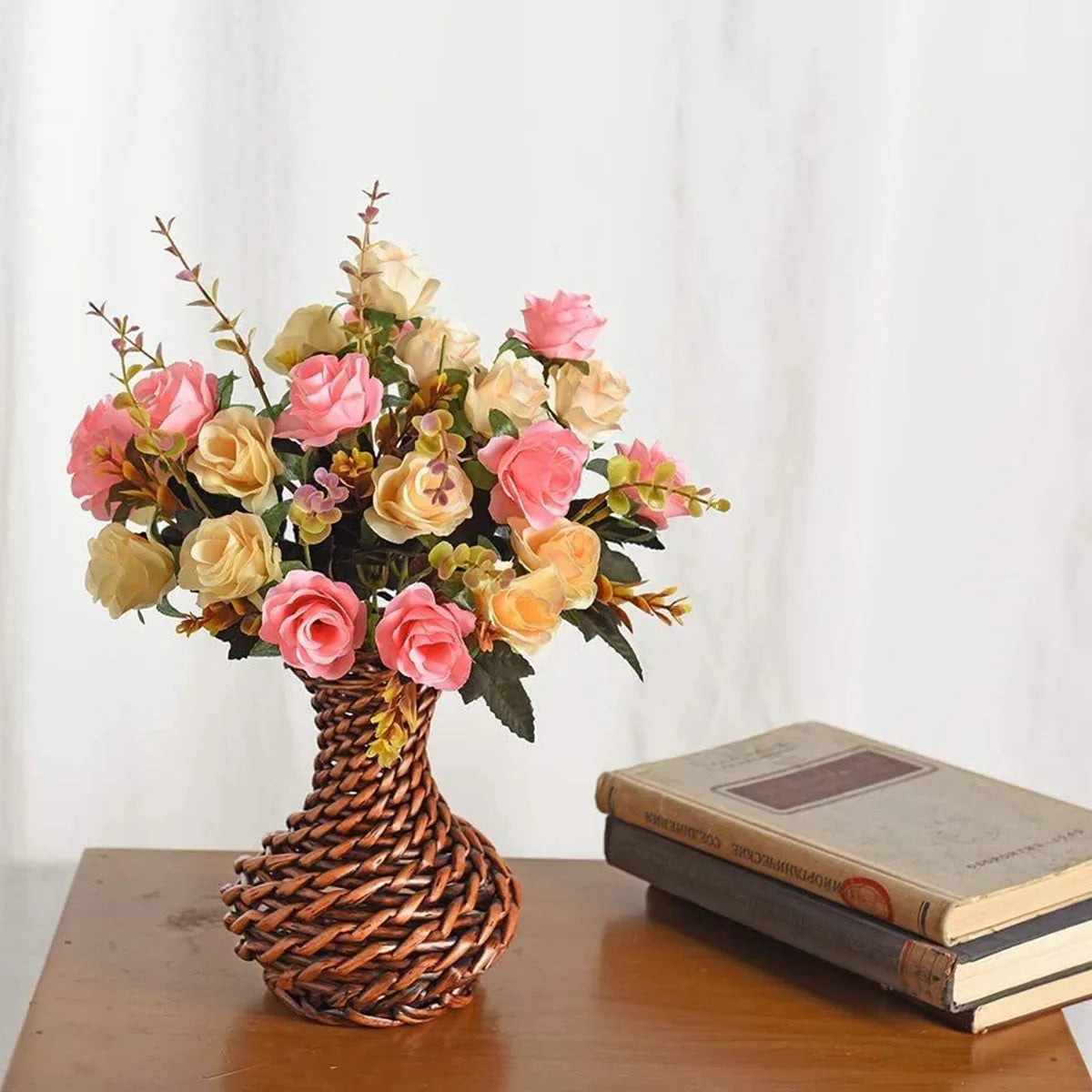 Silk rose Artificial Flowers Wedding Home Garden Decoration bride Bouquet Diy gift Scrapbooking Wreaths wall Photography prop