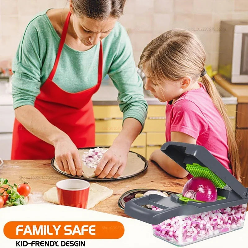 Multifunctional Vegetable Potato Slicer Grater Julienne Cutter Kitchen Gadgets Handheld Fruit Vegetable Chopper for Home Cooking