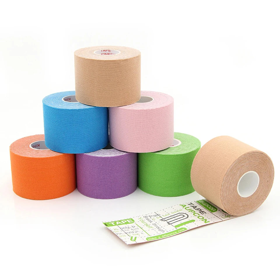 Muscle Patch Knee Muscle Protector Pain Relief Elastic Bandage Sport Recovery Tape Strapping Gym Fitness Tennis Running Unisex