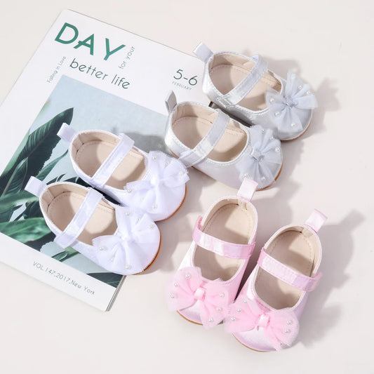 2025 Hot Selling Baby Girls First Walking Toddler Shoes Summer And Autumn For 0-18M Baby Princess Shoes Cute Design TPR Sole