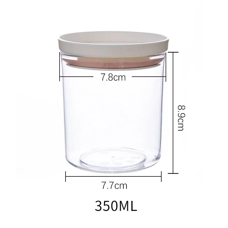 Sealed Jar Kitchen Storage Sealed Ring Bottle Food Grade Transparent Container Miscellaneous Grain Snack Storage Jar