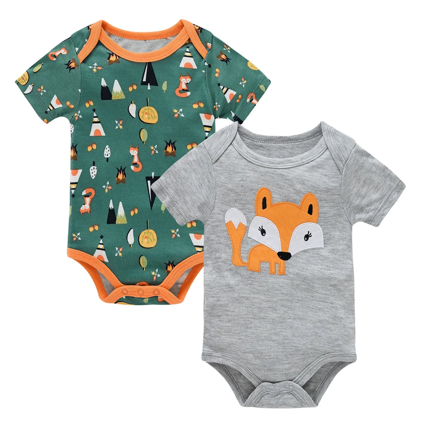 Kavkas Baby Cotton Onesie Random 2 Pieces Set Design Baby Newborn Bodysuit Randomly Given Kids Rompers Short Sleeve Clothes