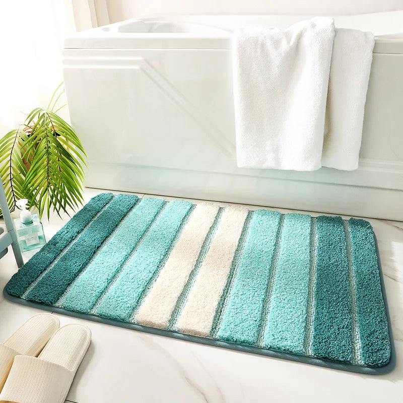 VIKAMA Imitation Cashmere Bathroom Rug Household Toilet Absorbent Non-Slip Toilet Dirty And Wear-Resistant Mat Home Decoration