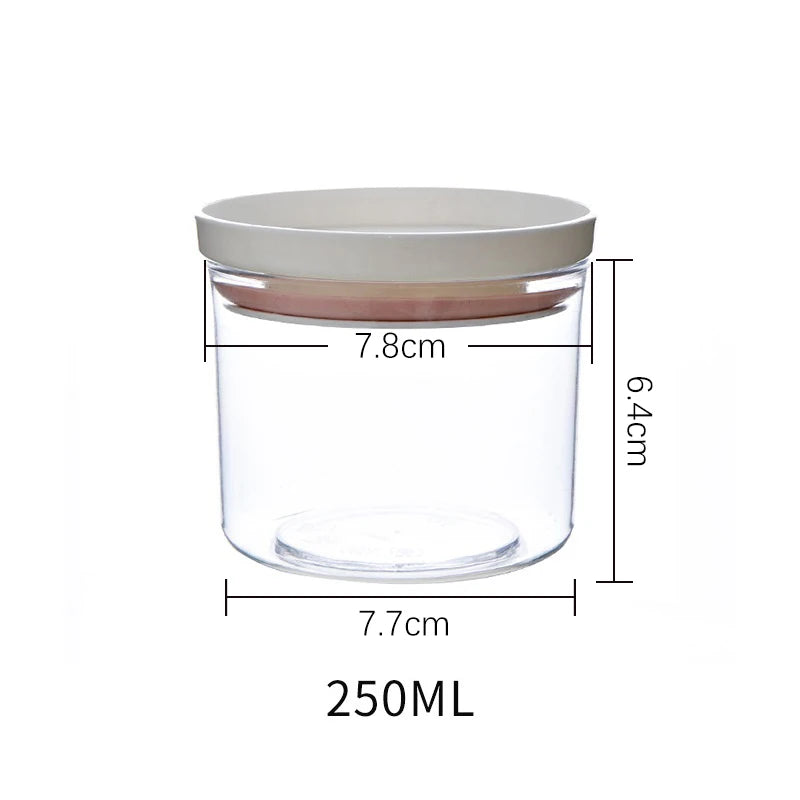 Sealed Jar Kitchen Storage Sealed Ring Bottle Food Grade Transparent Container Miscellaneous Grain Snack Storage Jar