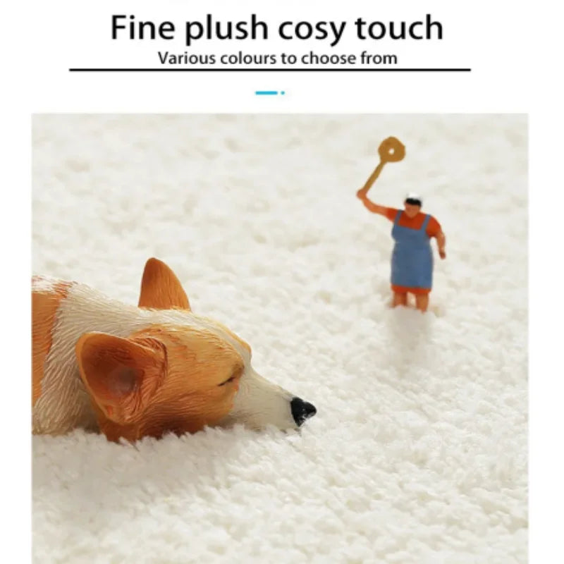 VIKAMA Imitation Cashmere Bathroom Rug Household Toilet Absorbent Non-Slip Toilet Dirty And Wear-Resistant Mat Home Decoration