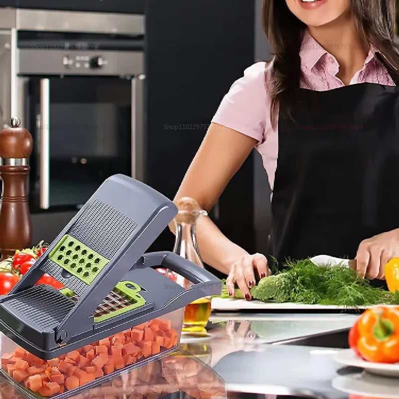 Multi-Functional Vegetable Slicer Potato Shredder Julienne Grater with Handle Kitchen Gadgets for Fruits Vegetable and Food Prep