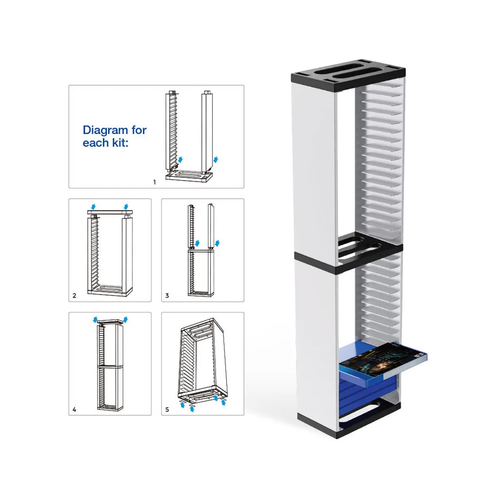 PS5 Game disc storage rack Game disc double layer storage box stand