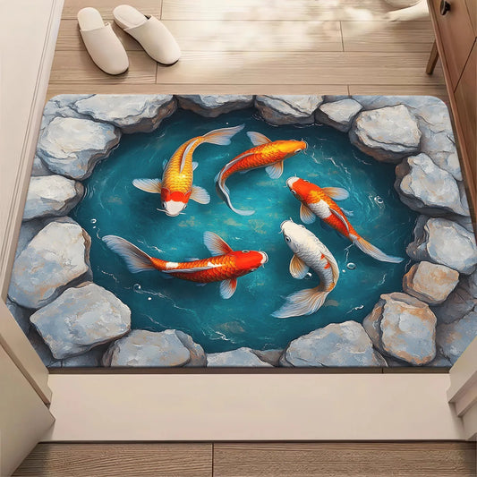 VIKAMA Summer Carpet Entrance Door 3D Visual Ocean Floor Mat Bathroom And Toilet Door Mat Personalized Mat Home Decoration