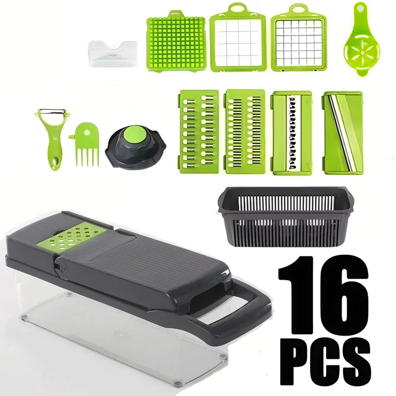 Multifunctional Vegetable Potato Slicer Grater Julienne Cutter Kitchen Gadgets Handheld Fruit Vegetable Chopper for Home Cooking