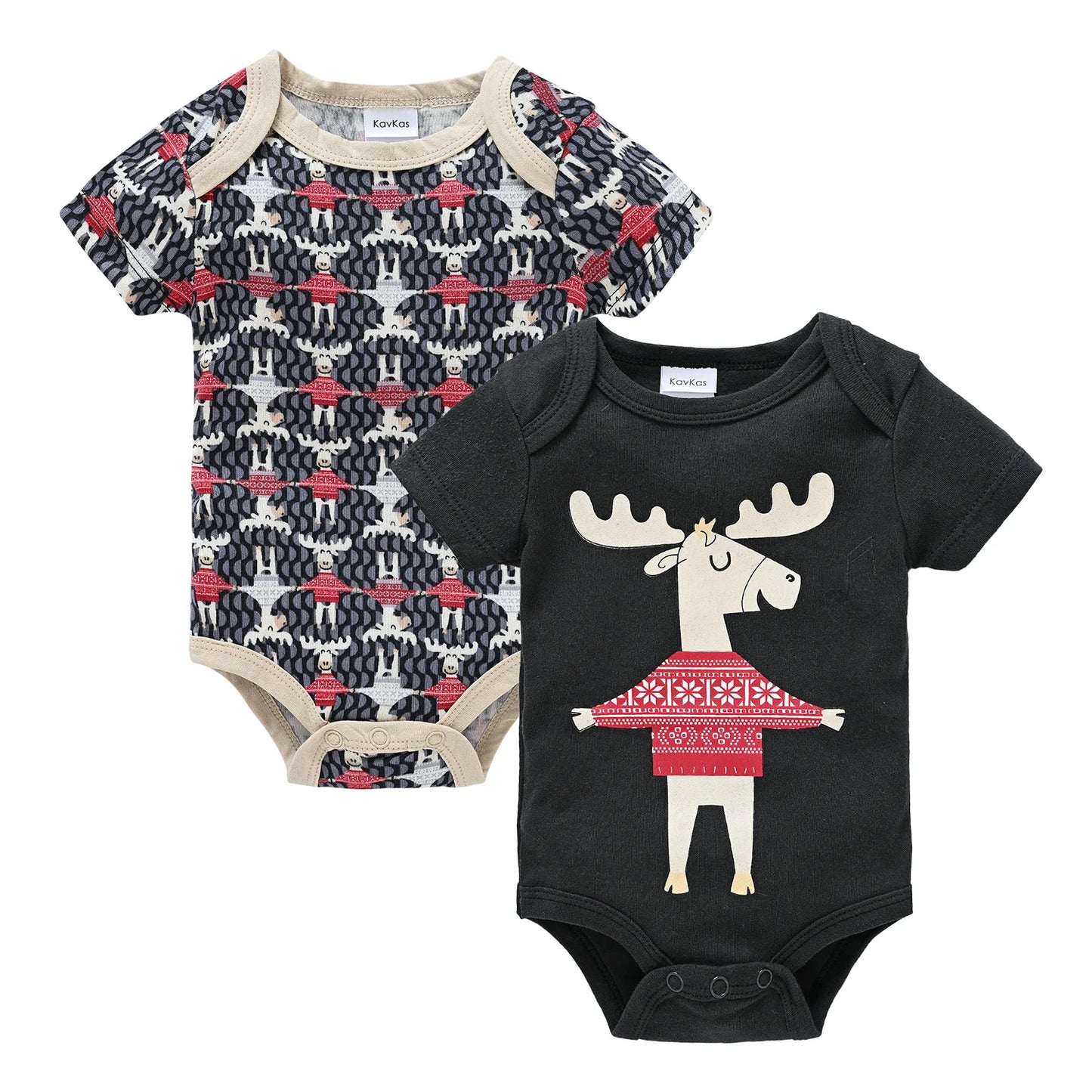 Kavkas Baby Cotton Onesie Random 2 Pieces Set Design Baby Newborn Bodysuit Randomly Given Kids Rompers Short Sleeve Clothes