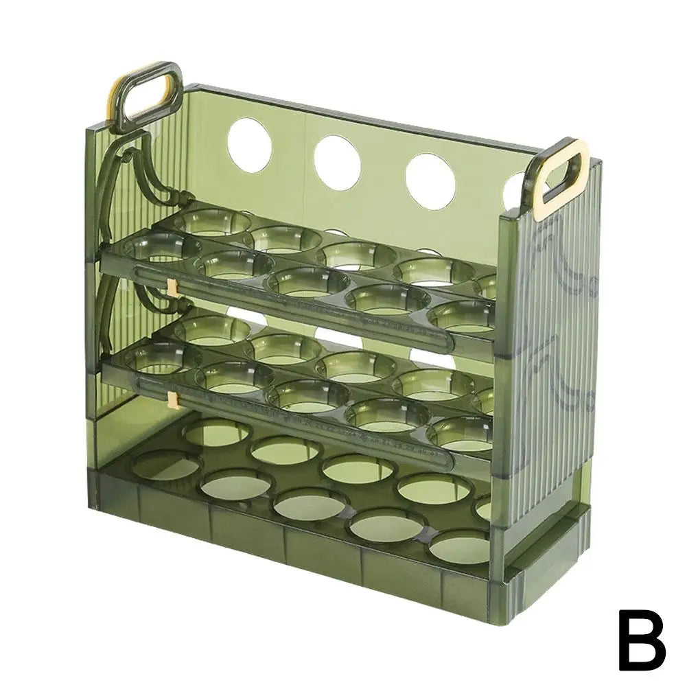 Refrigerator Egg Storage Box Double Layer Egg Rack Holder Egg Basket Container Organizer Large Capacity Kitchen Container