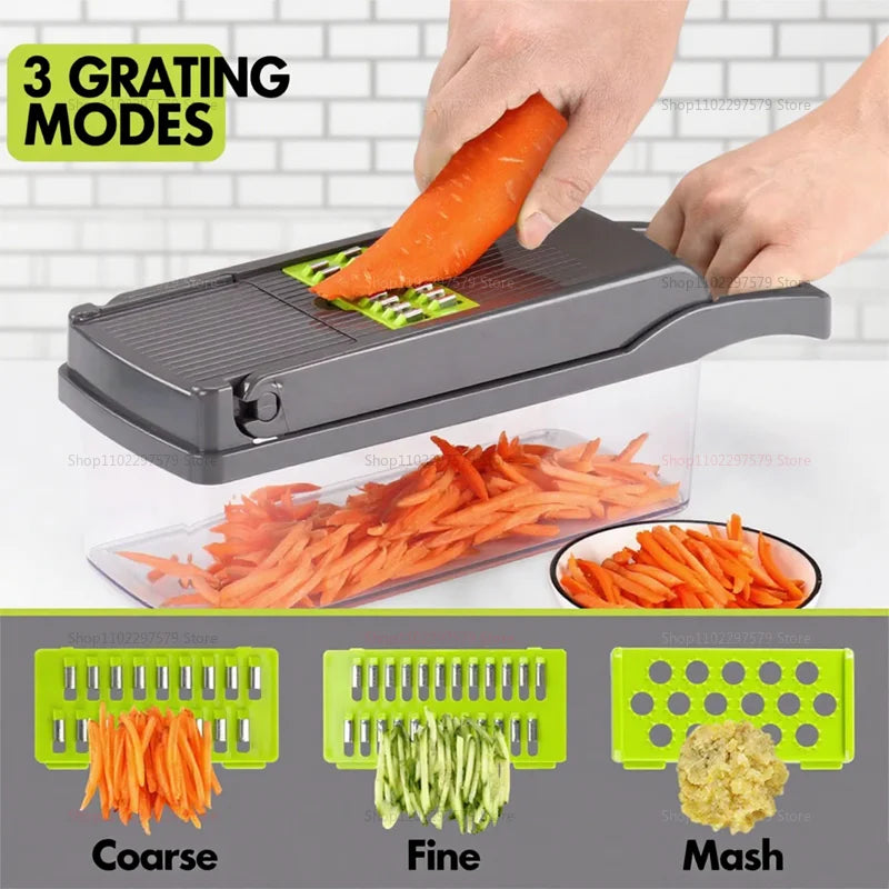 Multi-Functional Vegetable Slicer Potato Shredder Julienne Grater with Handle Kitchen Gadgets for Fruits Vegetable and Food Prep