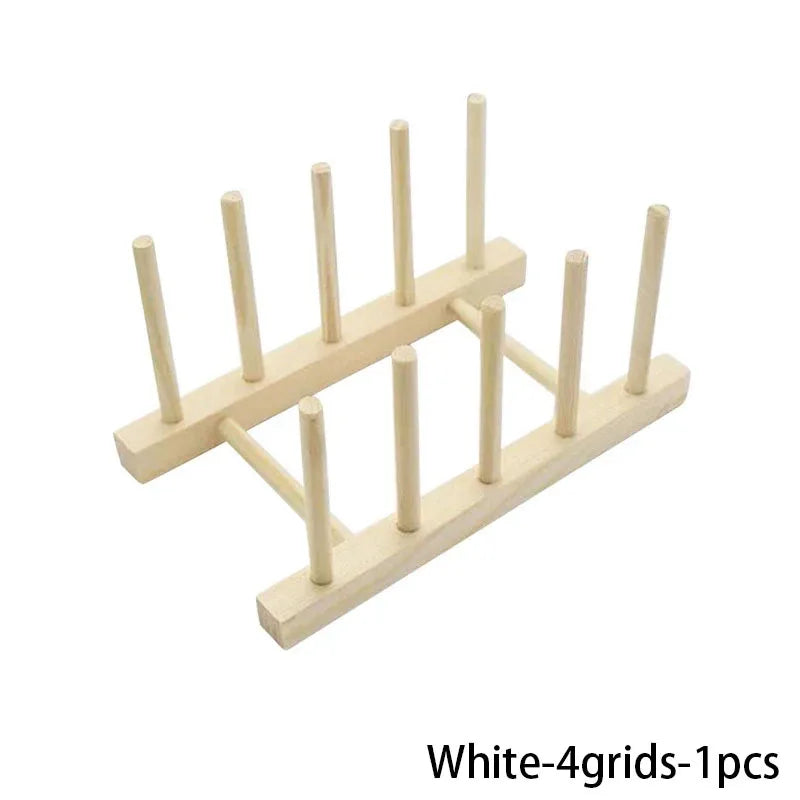 Multifunction Wooden Stand Rack Kitchen Dish Lid Drain Holder Organizer  Kitchen Sundries Rack Cups Shelf Table Book Display