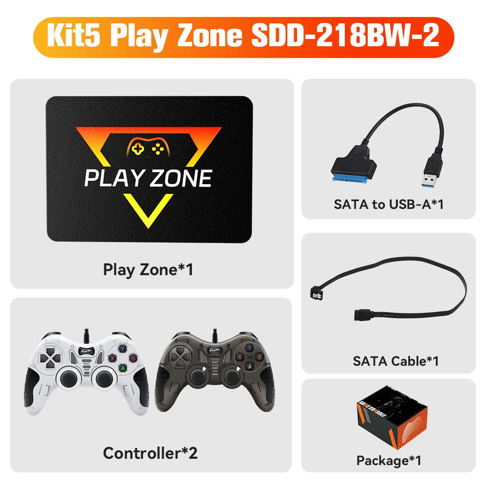 1TB Portable Gaming SSD 3 System in 1 Game Console 80+ Emulators for PS5/PS4/XBOX/XBOX One/PS3/SWITCH with 16191 3D & Retro Game