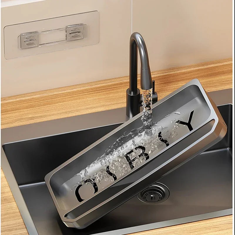 Drain Rack Kitchen Sink Organizer Self-draining Shelf Sponge Holder Dishcloth Faucet Storage Soap Drainer Kitchen Accessories