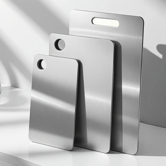 316 Stainless Steel Panel and Chopping Board Kitchen Household Thickened Double Sided Cutting Board Block Kneading Dough Board