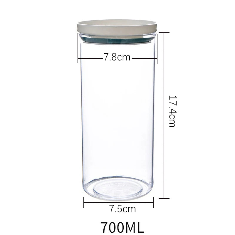 Sealed Jar Kitchen Storage Sealed Ring Bottle Food Grade Transparent Container Miscellaneous Grain Snack Storage Jar