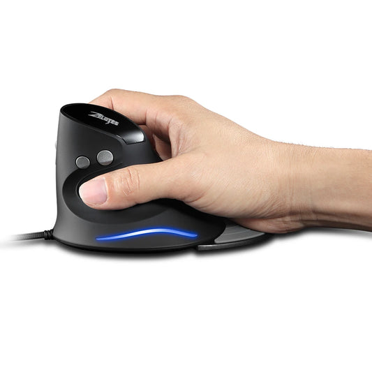 Zelotes T-30 Upright Optical Mouse Programmable 6 Keys 4-Speed DPI Adjustable Computer Office Wired Mouse Gaming Mouse