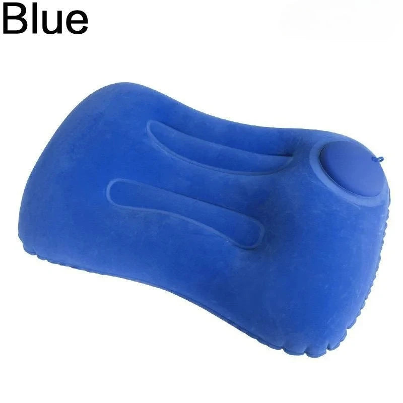 Flocking Inflatable Square Pillow Multifunctional Outdoor Camping Portable Storage Travel Pillow Home Office Supplies
