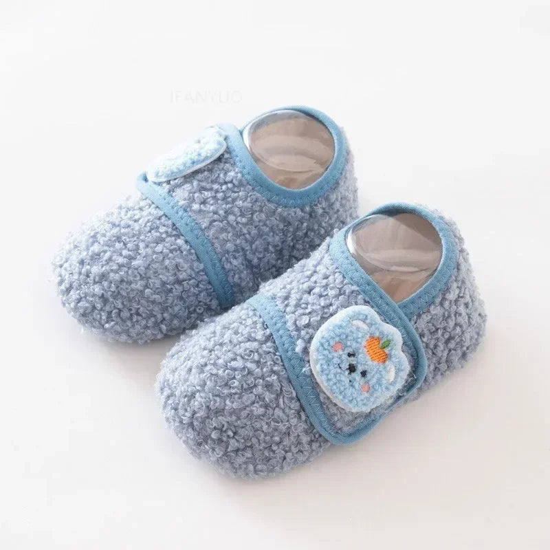 0-5Y Baby Non Slip Floor Socks Soft Sole Anti Skid Walking Socks Fleece Lined Toddler Socks Winter Indoor Shoes Infants Kids‌