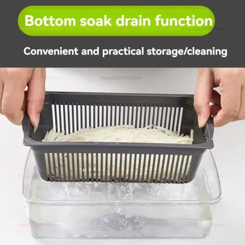 Multi-Functional Vegetable Slicer Potato Shredder Julienne Grater with Handle Kitchen Gadgets for Fruits Vegetable and Food Prep