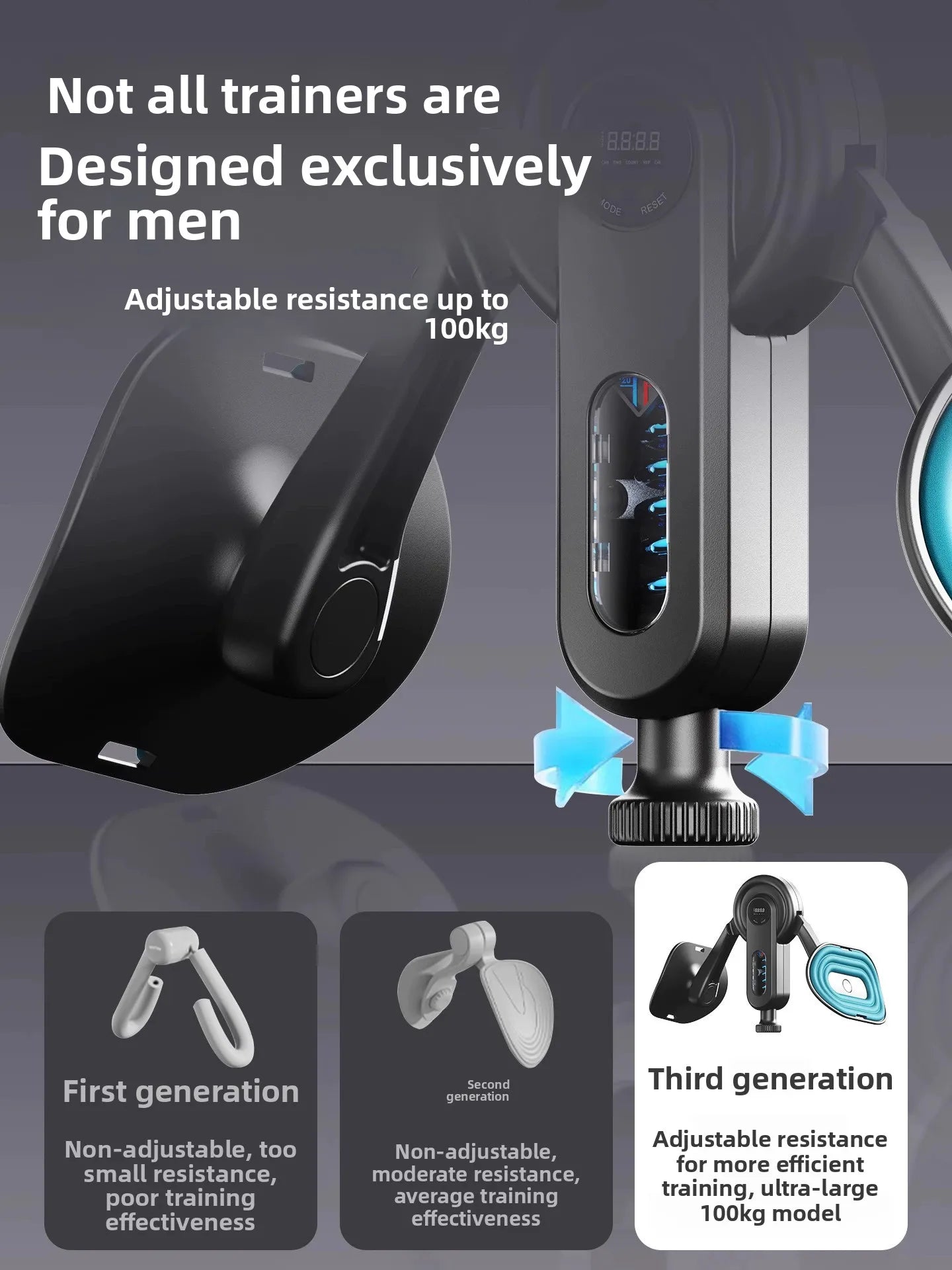 Men's Kegel Trainer Leg Exerciser Fitn Equipment Anus Lifting Full Leg Muscle Training Device Spring Resistance