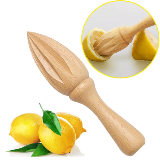 Wood Citrus Reamer, Handmade Lemon Juicer Made of European Hardwood, 6.1-Inches Portable Lemon Squeezer Kitchen Gadget