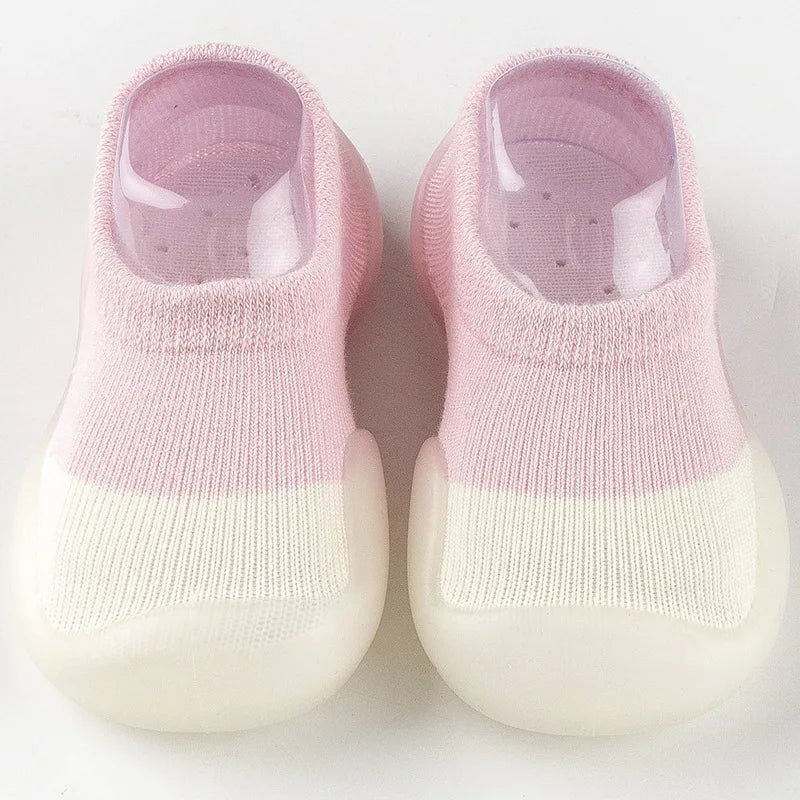 Non-slip Silicone First Walkers Floor Socks for Baby, 1 Pair Soft Sole Toddler Shoes