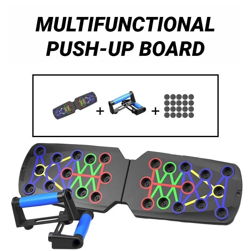 Portable Multifunctional Push Up Board Fitness and Muscle Training Device Home Workout Set Foldable Push Up Bar Resistance