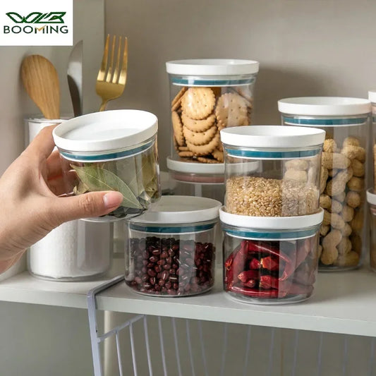 Sealed Jar Kitchen Storage Sealed Ring Bottle Food Grade Transparent Container Miscellaneous Grain Snack Storage Jar