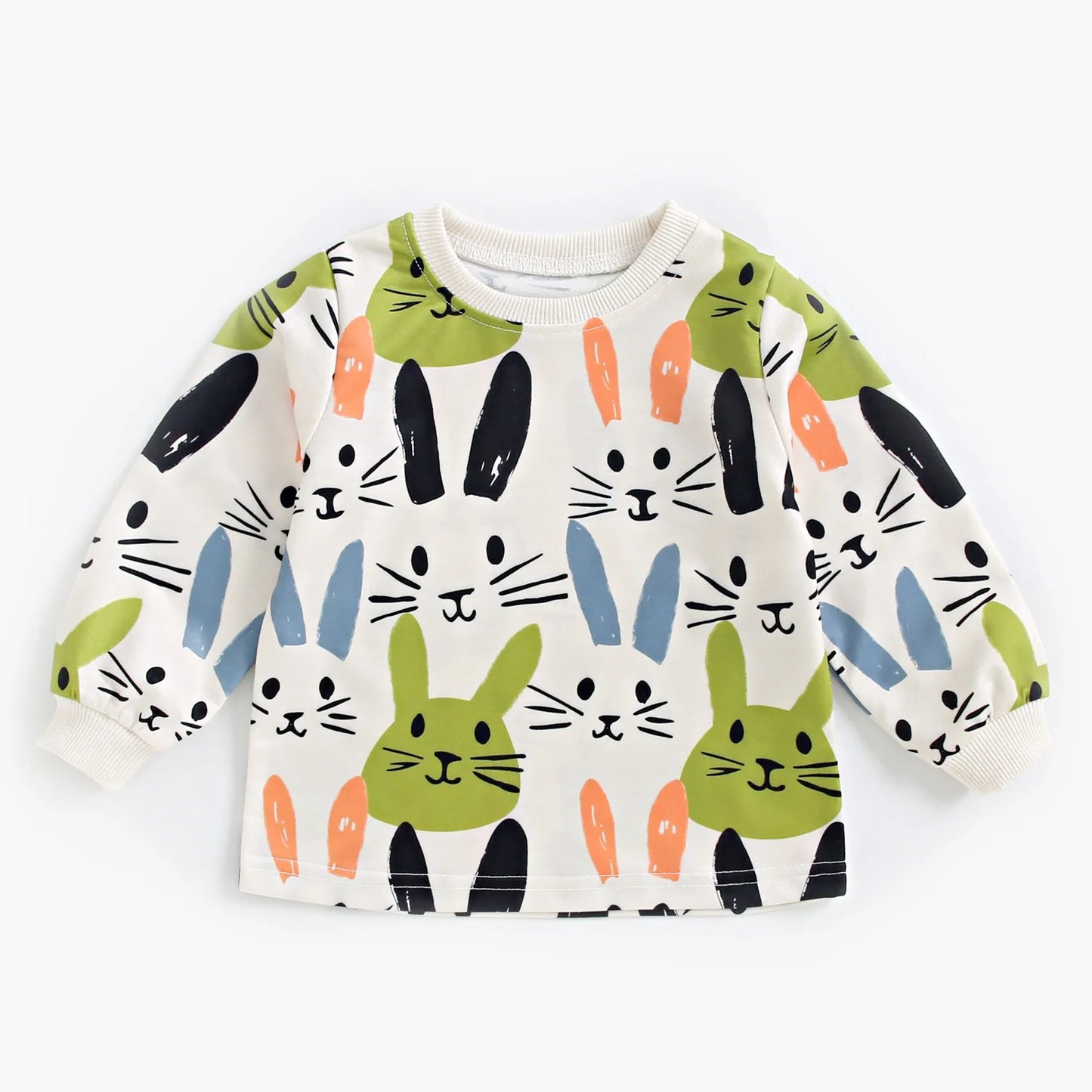 Baby Little Kids Clothing Sets Long Sleeve Tops + Long Pants Infants Bunny 2Pcs Unisex