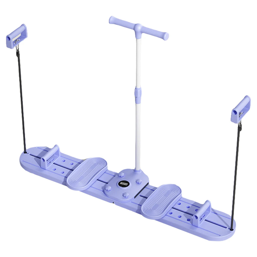 Fitness Ski Machine With Handle& Pull Rope Foldable Simulated Ski Trainer Pelvic Floor Muscle Strengthener For Full Body Workout