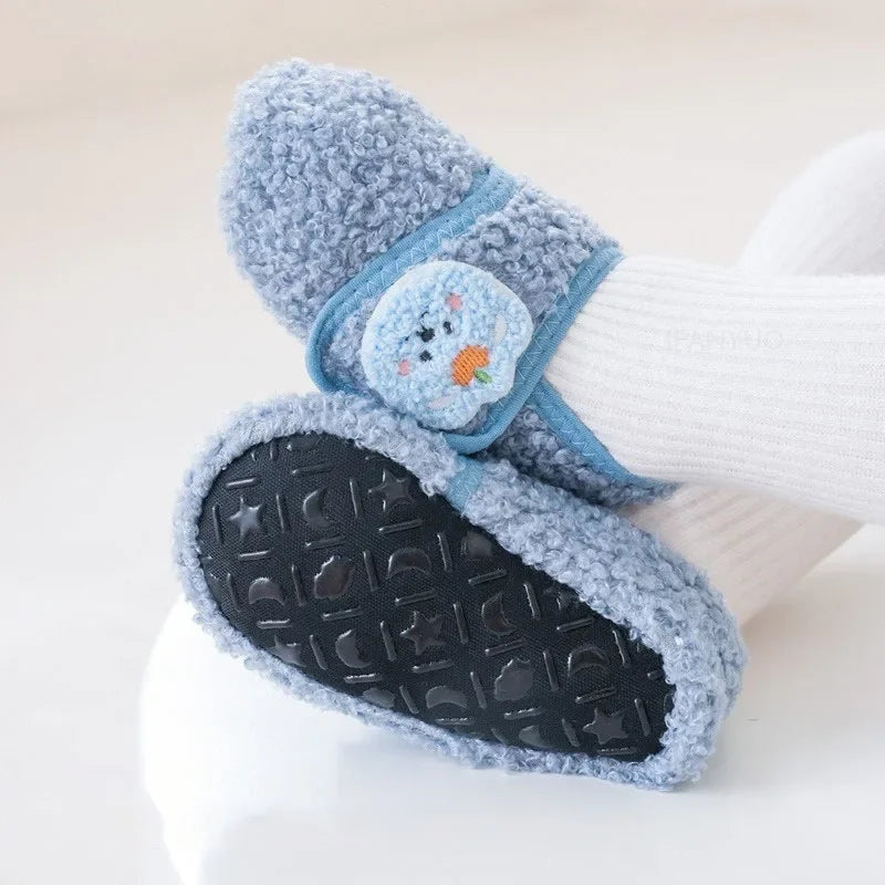 0-5Y Baby Non Slip Floor Socks Soft Sole Anti Skid Walking Socks Fleece Lined Toddler Socks Winter Indoor Shoes Infants Kids‌